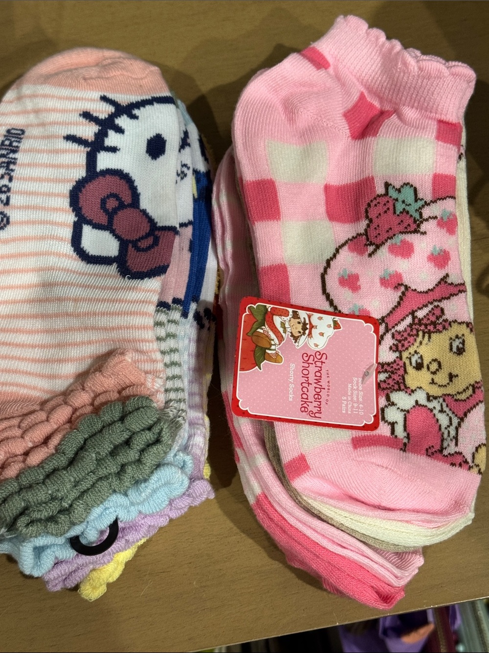 Sanrio Hello-Kitty No-Show Socks OR Strawberry Shortcake